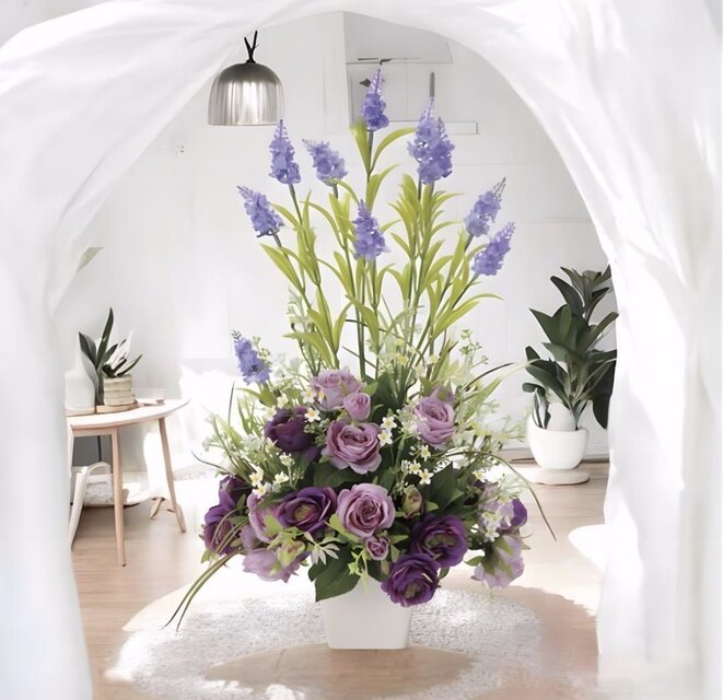 光触媒　人工観葉植物　ウォールグリーン　フェイクグリーン　ソフィアラベンダー 光触媒 人工観葉植物 ウォールグリーン フェイクグリーン ソフィア