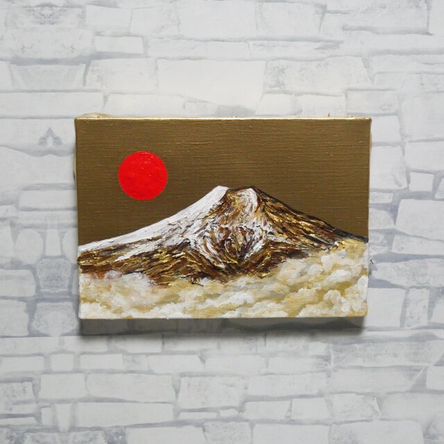 開運インテリア】油彩画「黄金富士に旭日」SM号 | iichi 日々の暮らし