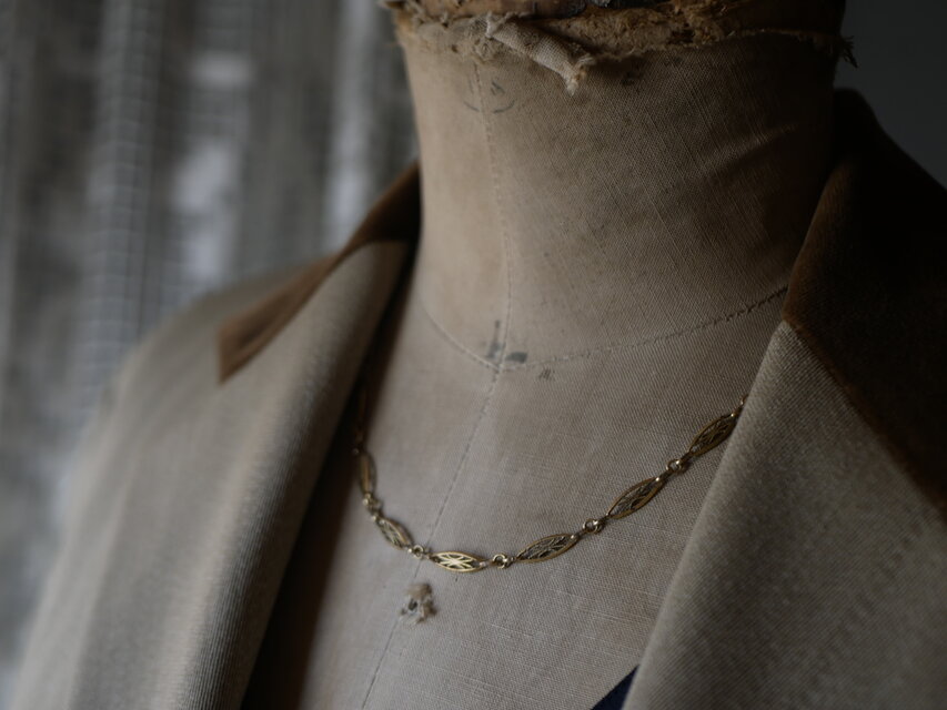 フィリグリー ヴィンテージネックレス ゴールドプレート ヴィンテージ