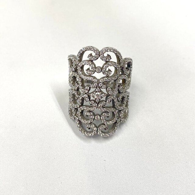 【ハンドメイド】シルバー925リング　ジルコニア リング 925シルバーリング ジルコニア 11-12号 12acdk5 | iichi 日々の
