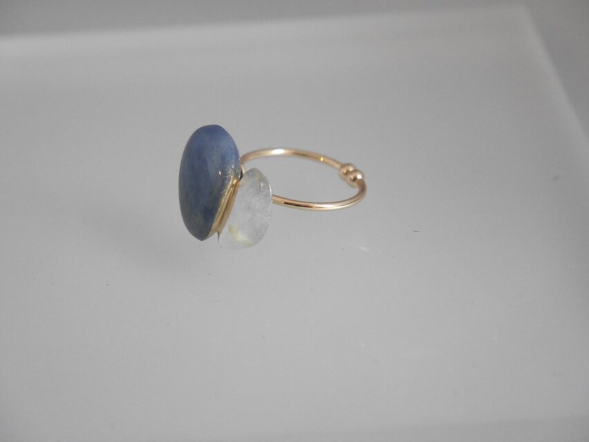 天然石の金継ぎリング］タンザナイト×ルチルクォーツ | iichi 日々の