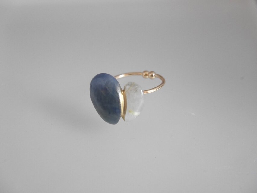 天然石の金継ぎリング］タンザナイト×ルチルクォーツ | iichi 日々の