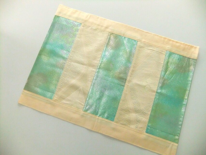 J-090】値下げ49×70cm和風大型マット/帯リメイク/敷物・ラグ/日本製