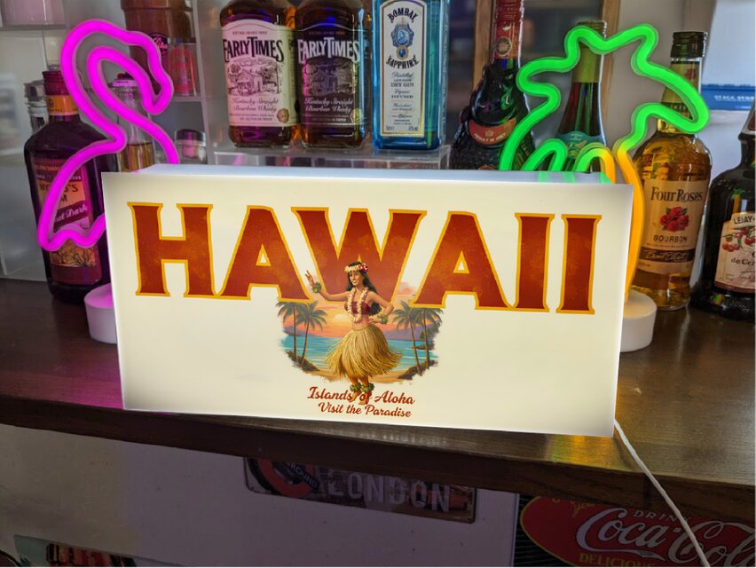 オーダー無料】HAWAII アロハ ハワイ フラダンス 店舗 レトロ 壁掛け