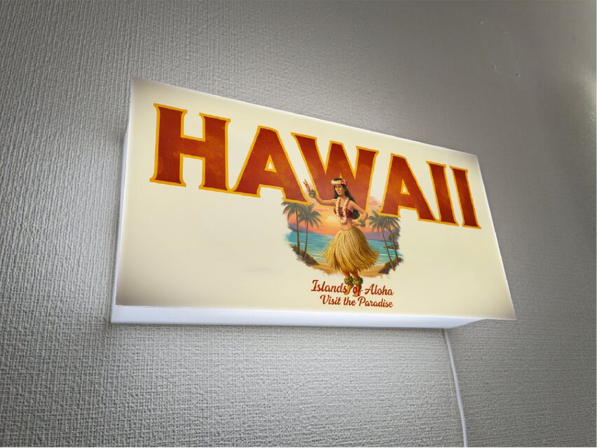オーダー無料】HAWAII アロハ ハワイ フラダンス 店舗 レトロ 壁掛け
