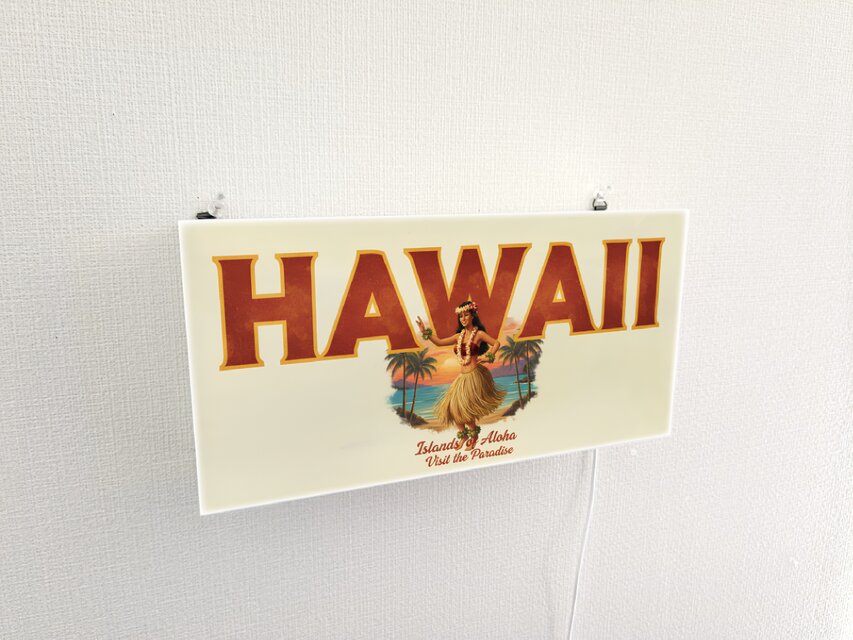 オーダー無料】HAWAII アロハ ハワイ フラダンス 店舗 レトロ 壁掛け