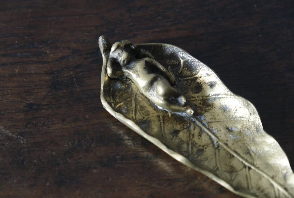 ヴィドポッシュ ブロンズ 天使 トレイ フランス アンティーク 0502488