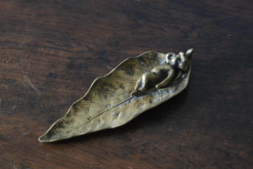 ヴィドポッシュ ブロンズ 天使 トレイ フランス アンティーク 0502488