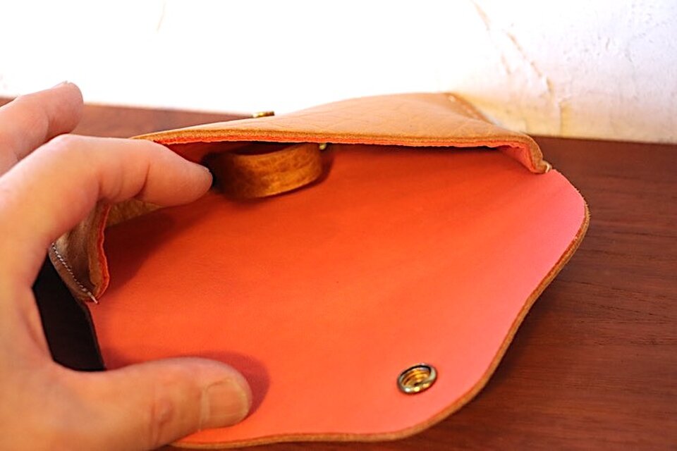 レザーメガネケース 貼り合わせ 革 眼鏡ケース ハンドメイド 2209