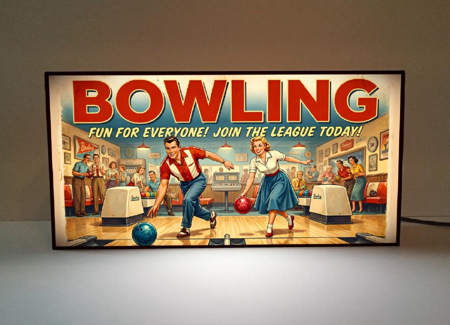 オーダー無料】ボウリング 遊技場 ゲームセンター レトロ 店舗 自宅