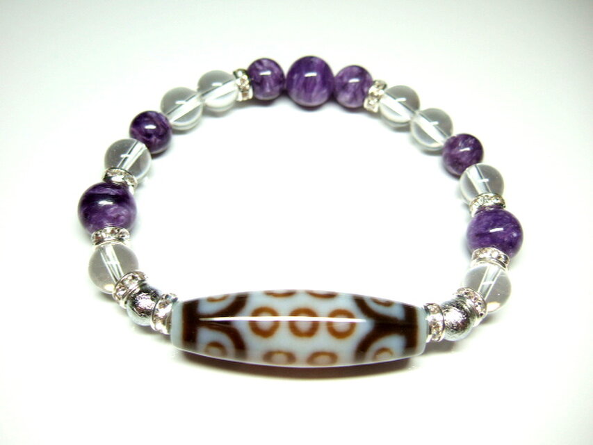 二十一眼天珠（白）/ガネーシュヒマール水晶 | iichi 日々の暮らしを