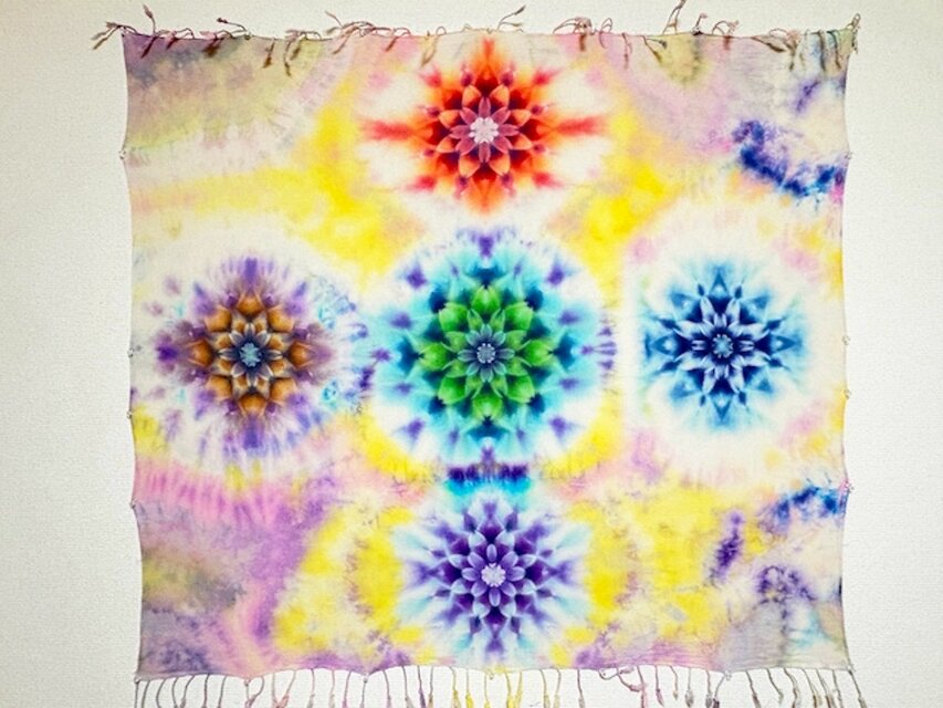 タイダイ タペストリー 曼荼羅 