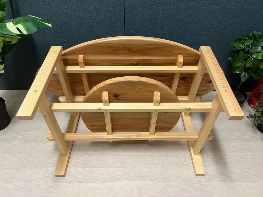 送料無料】 ローテーブル サマーテーブル 丸 90cm 45cm 杉 ナチュラル