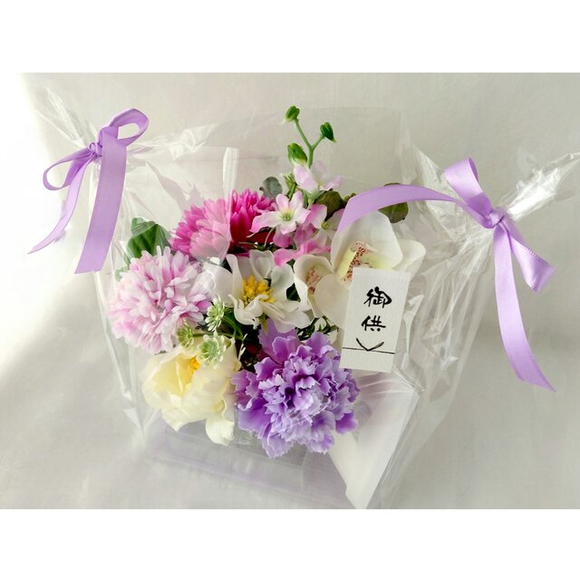 お供え 仏花【アーティフィシャルフラワー】白 胡蝶蘭 | iichi 日々の