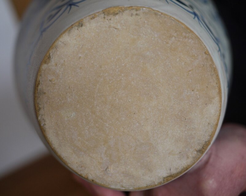 タラベラ焼 陶器花瓶 スペイン デルフトブルー マジョリカ アラベスク