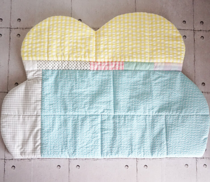 パッチワークなくもの形のフリーマット（イエロー系） | iichi 日々の