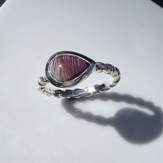 アンデシン ラブラドライト 1.6ct ペアシェイプカボション シルバー