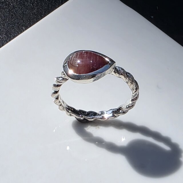 アンデシン ラブラドライト 1.6ct ペアシェイプカボション シルバー