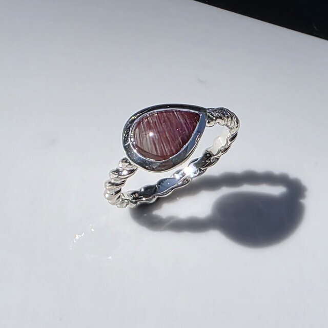 アンデシン ラブラドライト 1.6ct ペアシェイプカボション シルバー