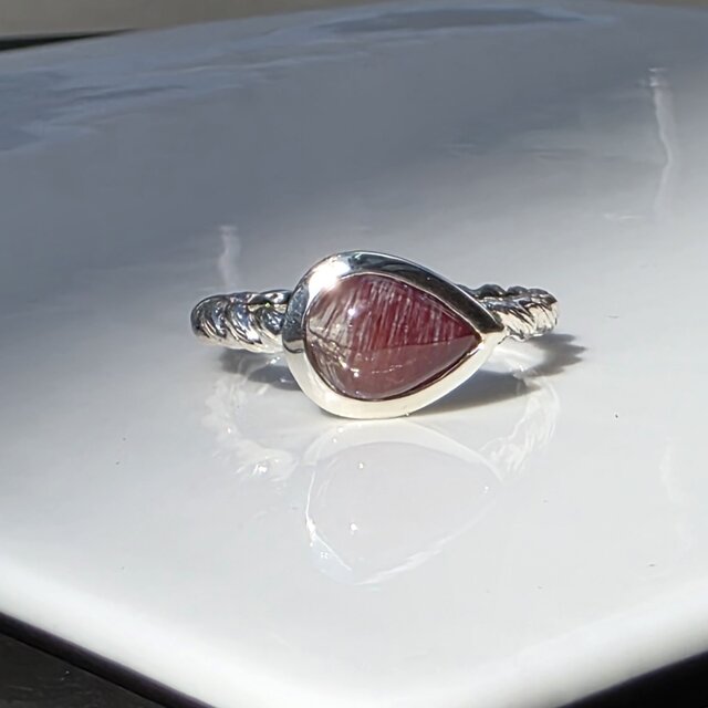 アンデシン ラブラドライト 1.6ct ペアシェイプカボション シルバー