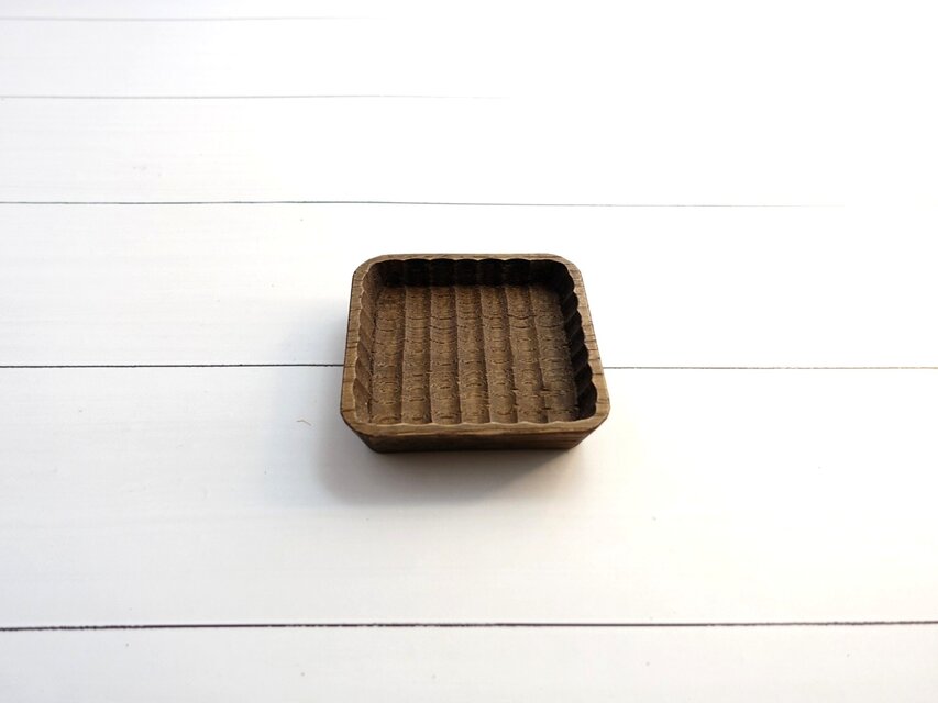 小さな我谷盆 栗渋染め | iichi 日々の暮らしを心地よくする