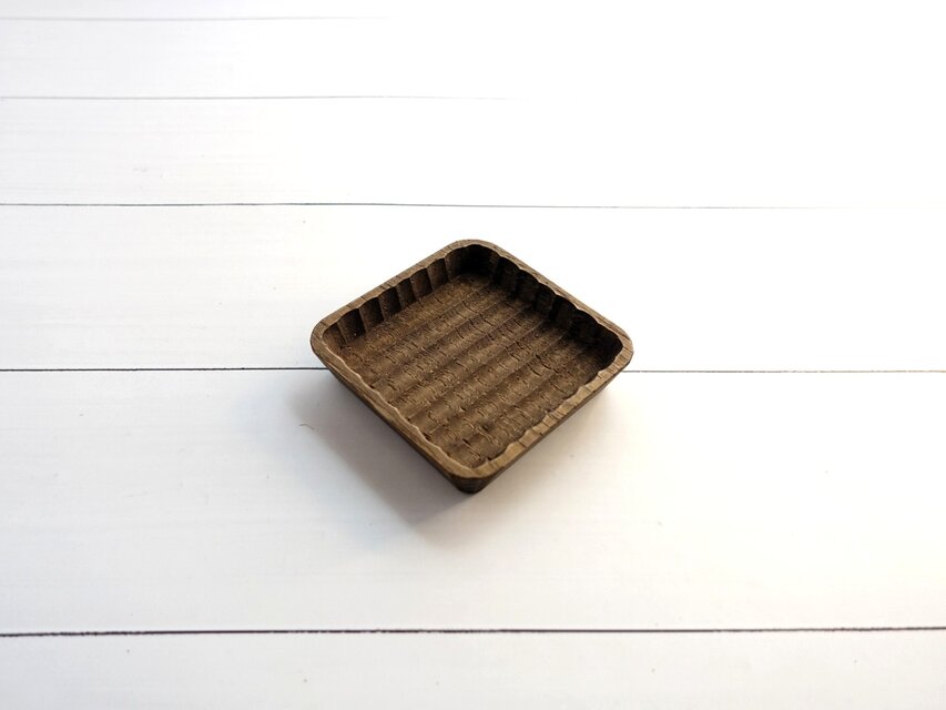 小さな我谷盆 栗渋染め | iichi 日々の暮らしを心地よくする