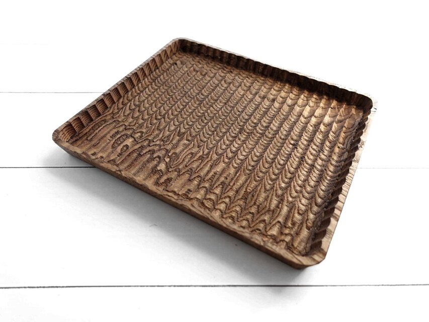 小ぶりの我谷盆 栗渋染め | iichi 日々の暮らしを心地よくする