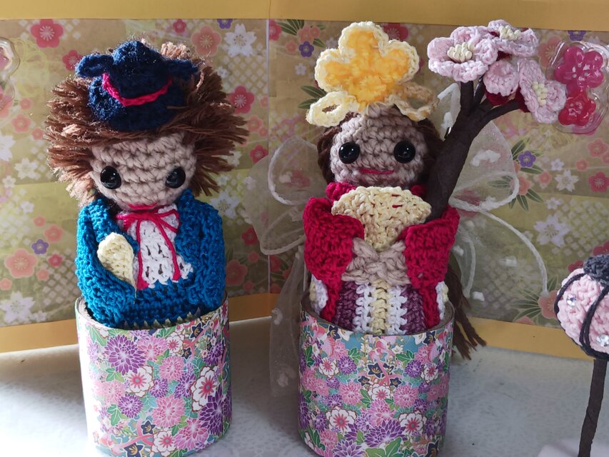 雛飾りセット あみぐるみ ハンドメイドのコピー | iichi 日々の暮らし