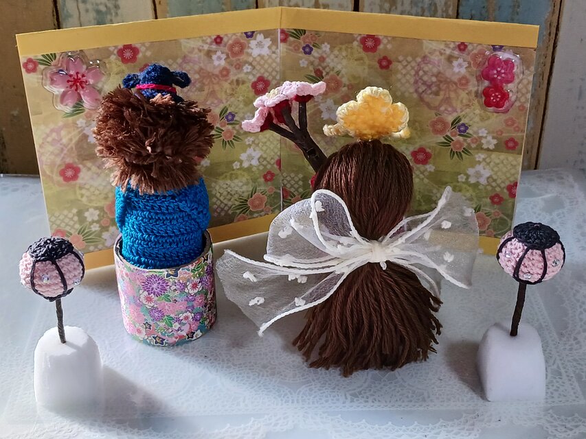 雛飾りセット あみぐるみ ハンドメイドのコピー | iichi 日々の暮らし