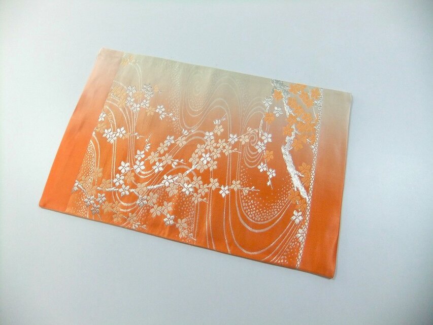 16)2442】約30.5×47cm/西陣織/テーブルセンター/和風/帯リメイク/日本