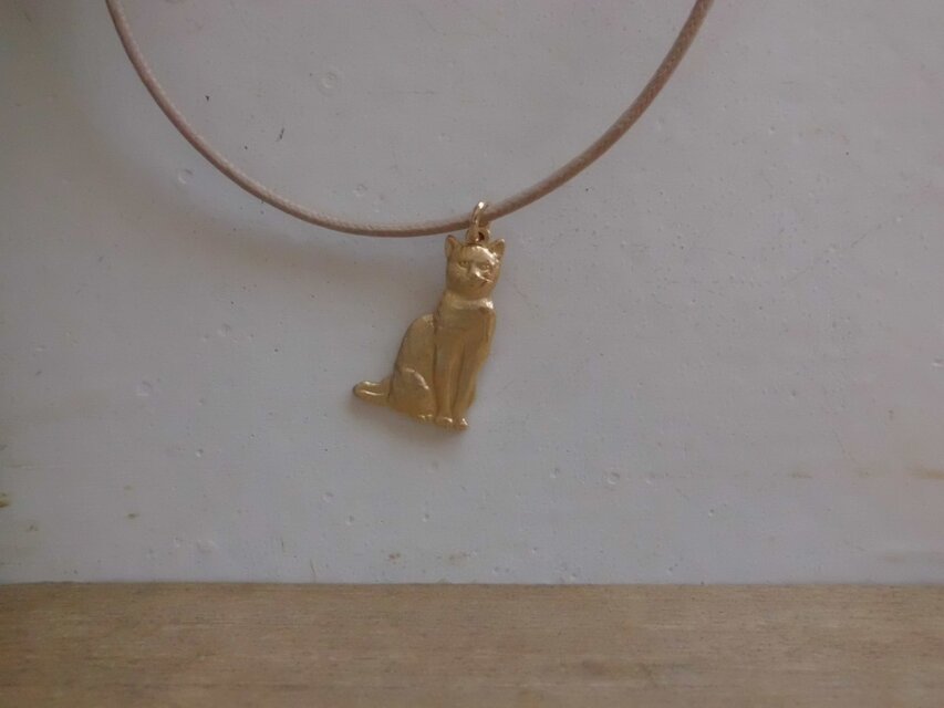 猫さんのヘンプ紐ネックレス
