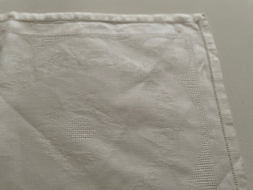 フランスアンティークトーション キッチンクロス ジャガード織