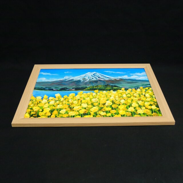 油絵】春の息吹と、悠久の富士｜富士山 絵画 インテリア 油彩画 原画