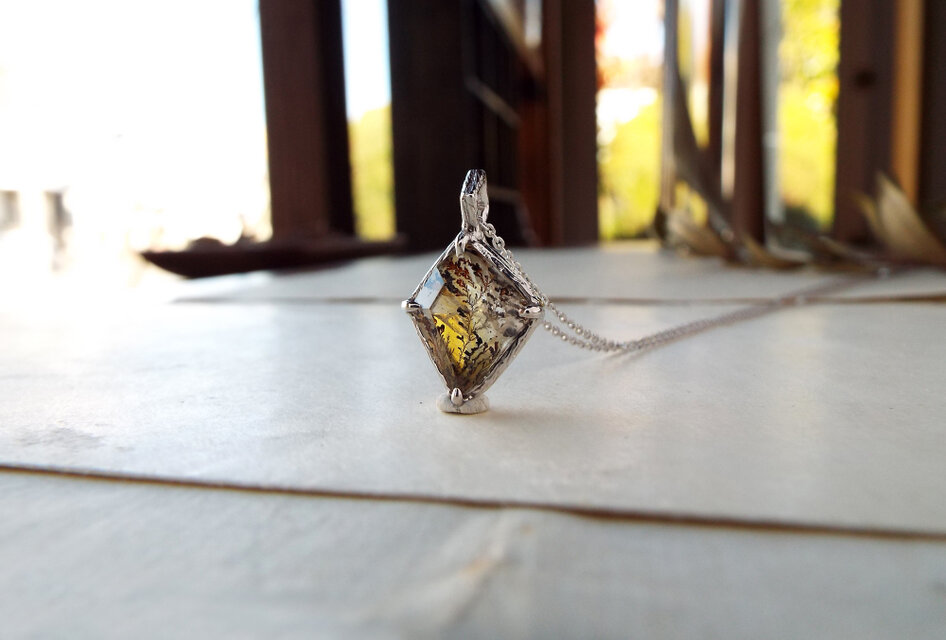 一点物】デンドリティッククォーツのネックレス（水面） | iichi 日々