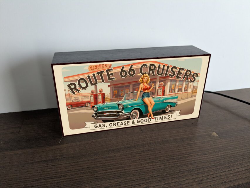 オーダー無料】ルート66 アメ車 ピンナップガール ガソリン レトロ