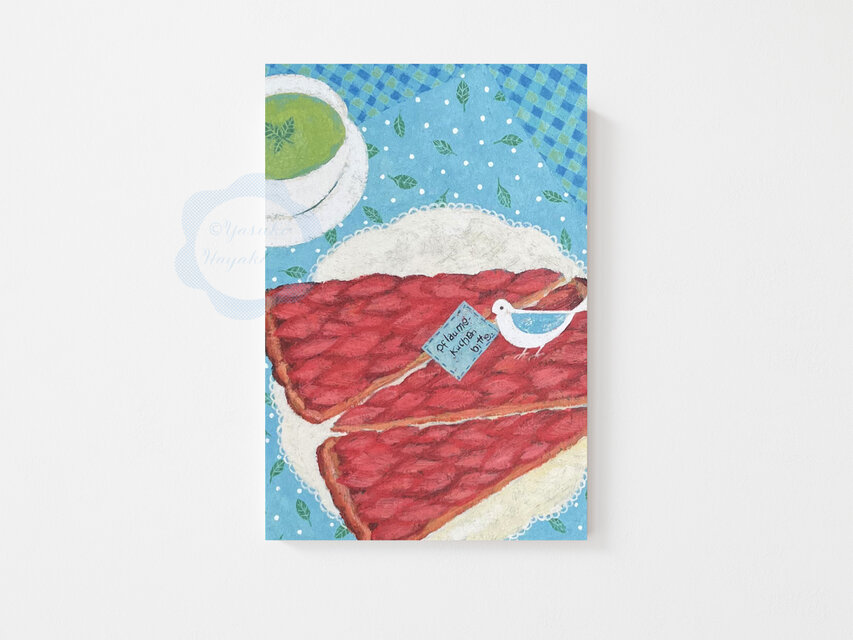 82）すももタルトと青い鳥 ポストカード 3枚セット | iichi 日々の