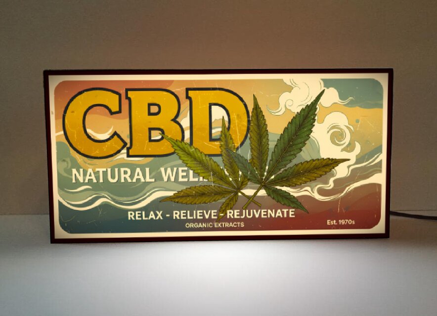 オーダー無料】CBD カンナビジオール 大麻 ガンジャ 薬局 レトロ