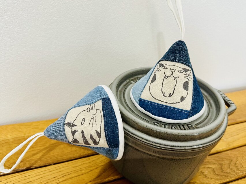 三角鍋つかみstaub ストウブ ホーロー 鍋つかみ ミトン | iichi 日々の