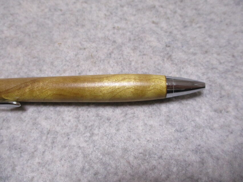 【お盆休みSALE】　工房智　沙沈金絲楠木　縮み杢　ボールペン 沙沈金絲楠木 縮み杢 中国産銘木 オイル仕上げ 木軸ボールペン