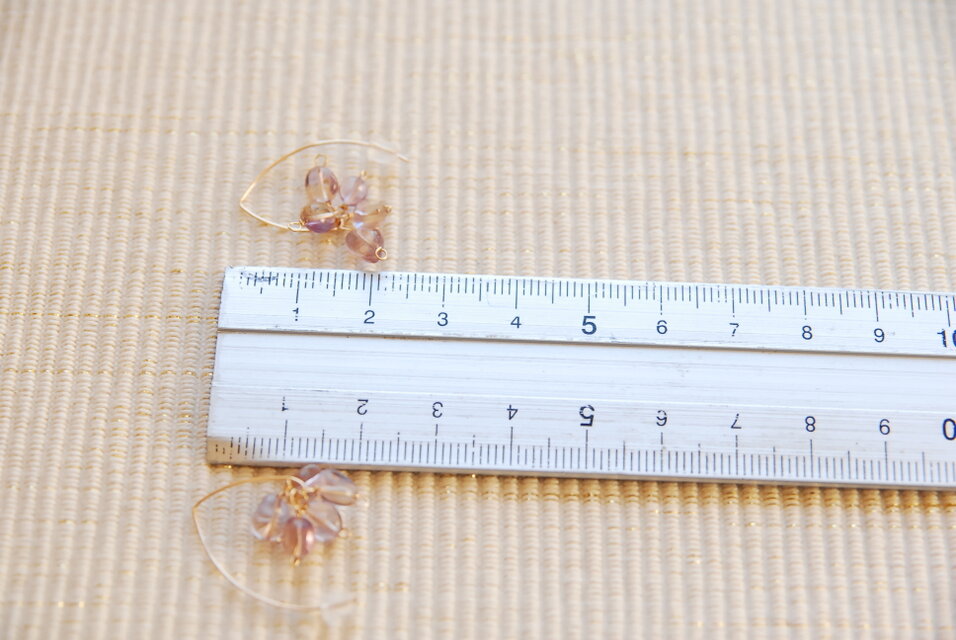 アメトリン5粒のマーキスフックのピアス 14kgf | iichi 日々の