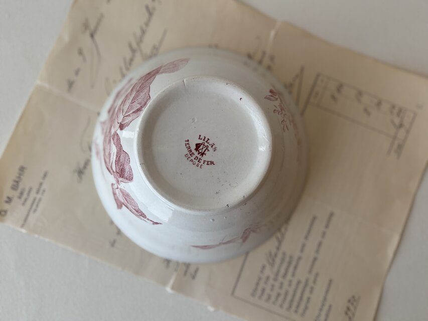 1点のみ】希少 Creil et montereau LILAS クレイユモントロー 赤の