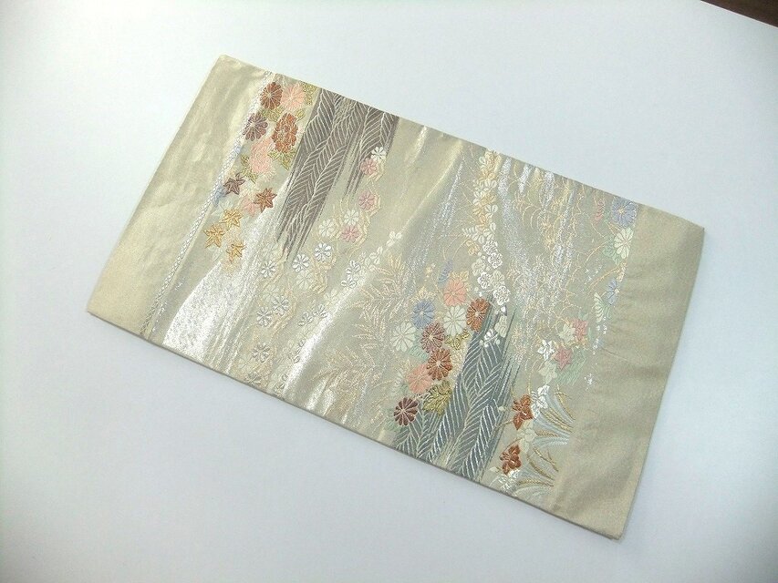 16)2445】約30.5×54cm/小花文様/テーブルセンター/和風/帯リメイク