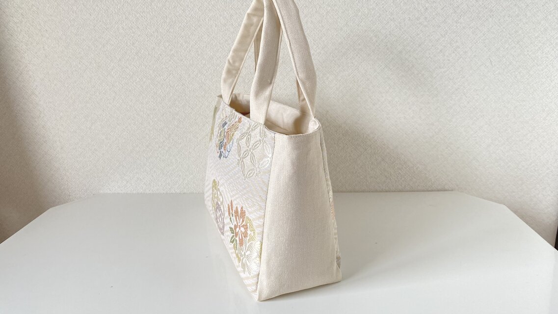 ハンドメイド　帯リメイクバッグ　ハンド バッグ 2way #409 ハンドメイド】帯リメイクバック#722 - メルカリ