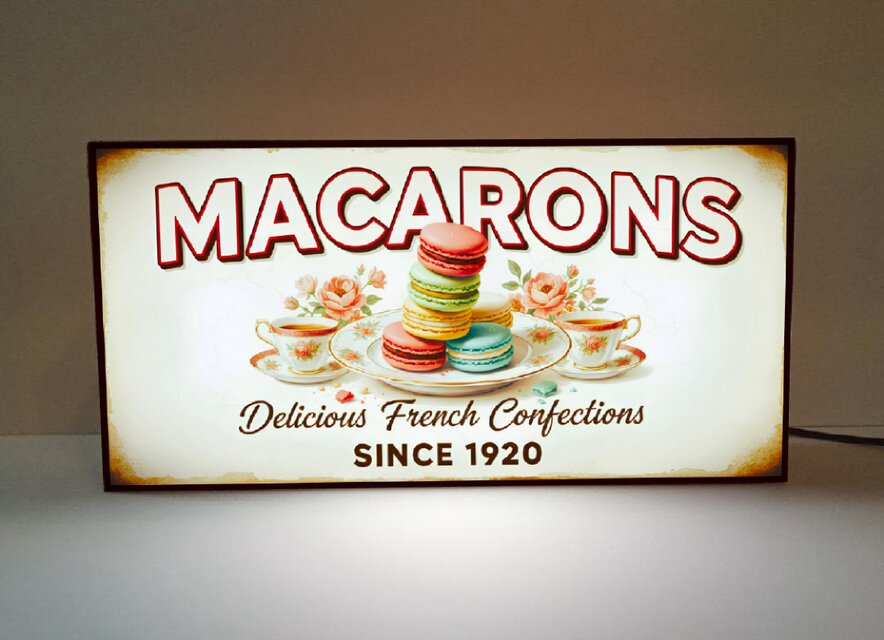 オーダー無料】マカロン フランス 洋菓子 スイーツ お菓子 レトロ 店舗