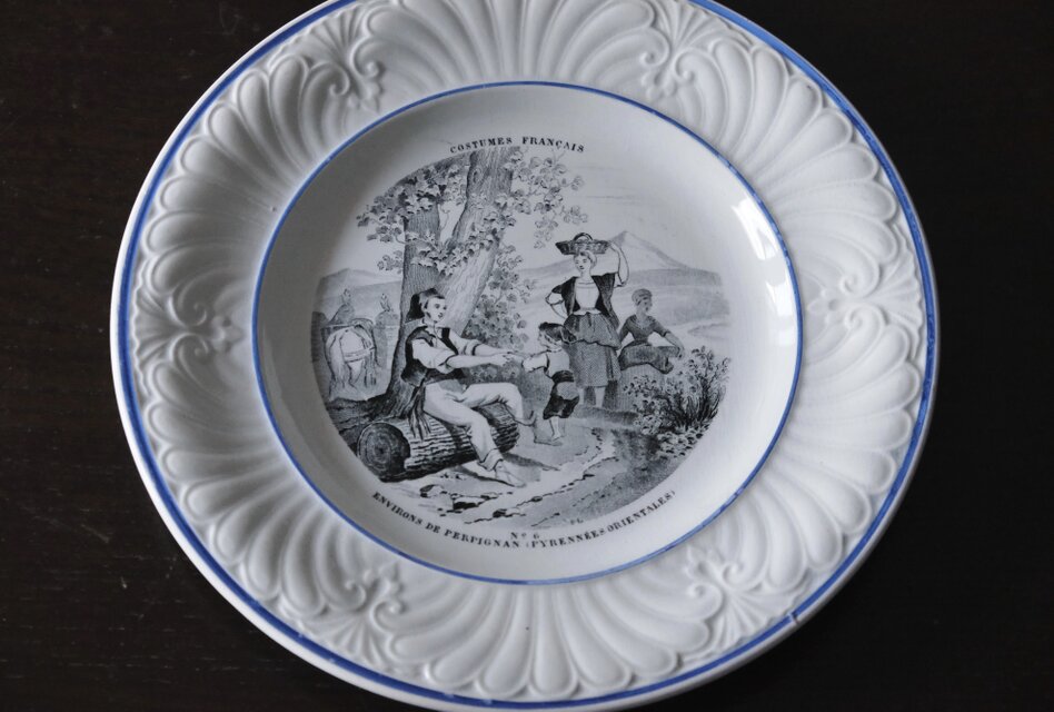 Creil & Montereau クレイユモントロー レリーフ グリザイユ フランス