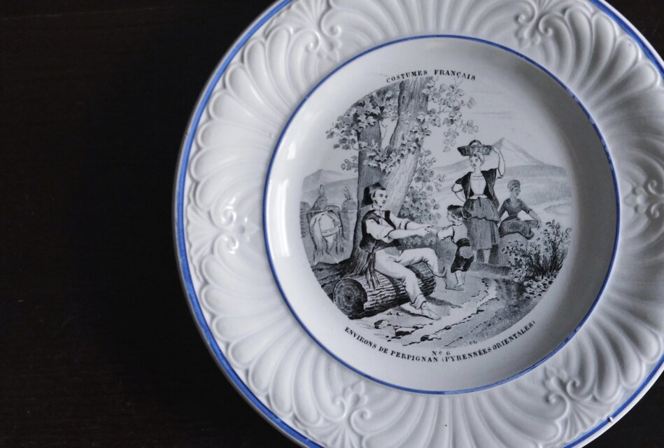 Creil & Montereau クレイユモントロー レリーフ グリザイユ フランス