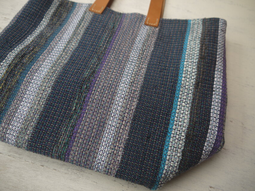 裂き織りバッグ T-GY | iichi 日々の暮らしを心地よくするハンドメイド