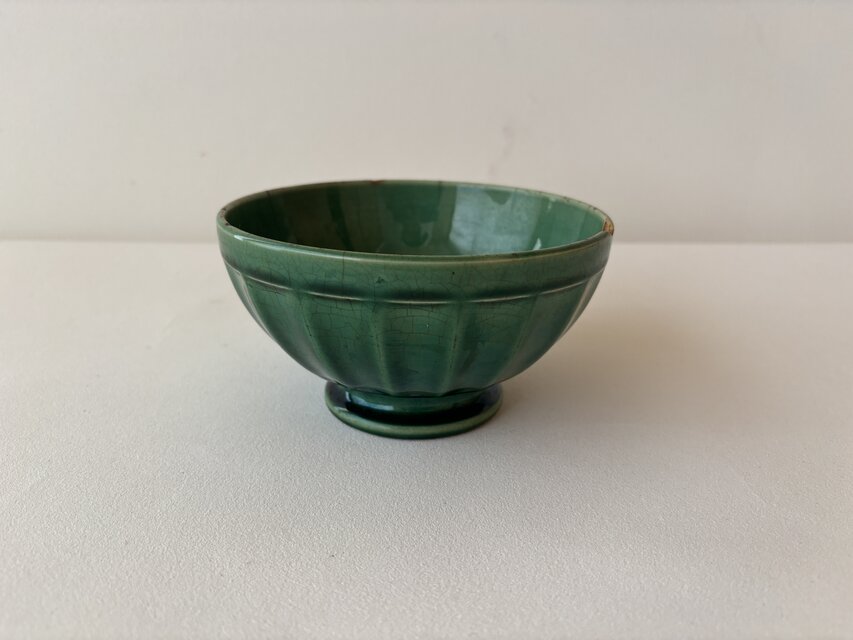 感謝祭20%OFFフランス アンティーク☆ジアンGien ボウル深皿 紫陽花 GIEN（ジアン）/ カフェオレボウル グリーン フランスアンティーク