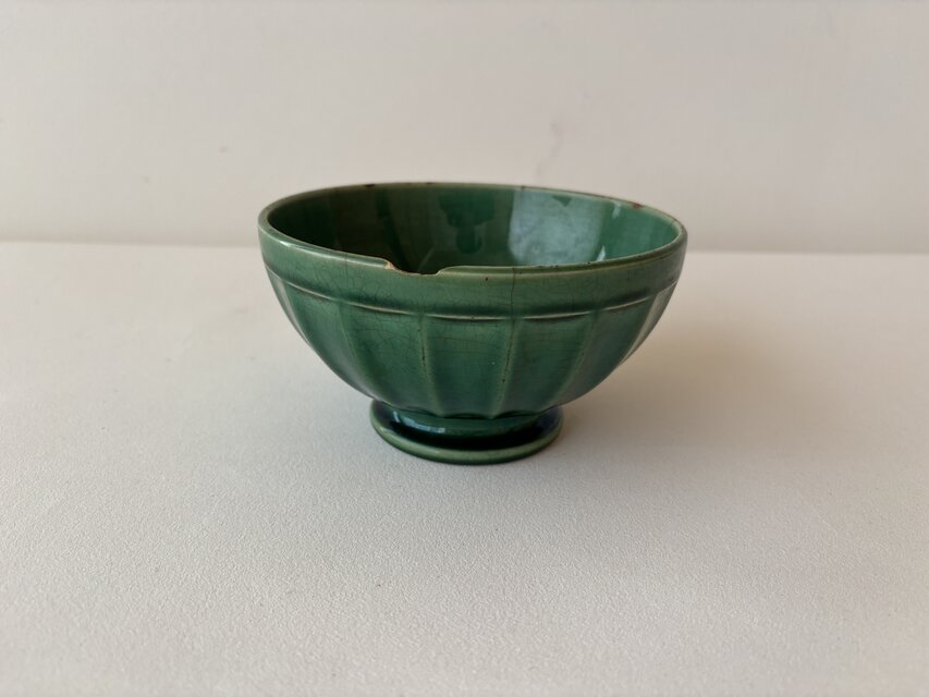 GIEN（ジアン）/ カフェオレボウル グリーン フランスアンティーク
