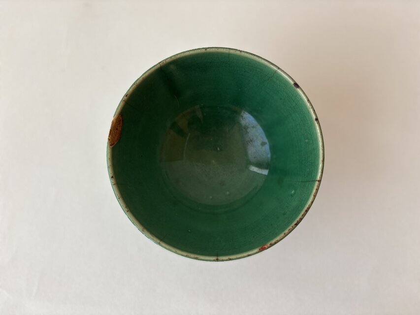 GIEN（ジアン）/ カフェオレボウル グリーン フランスアンティーク